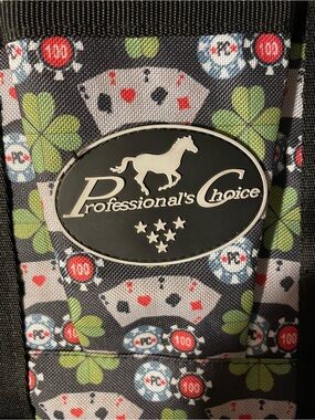 Black Storage Bag with Poker Print